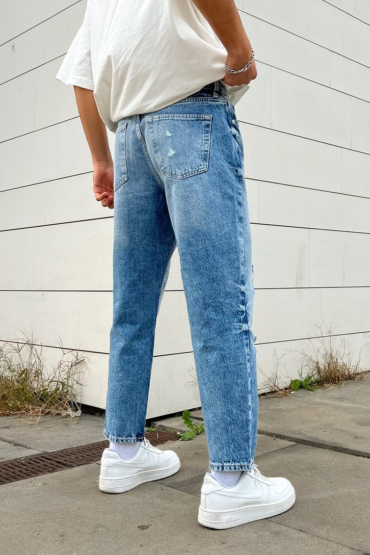Ripped Detail Mavi Mom Jean