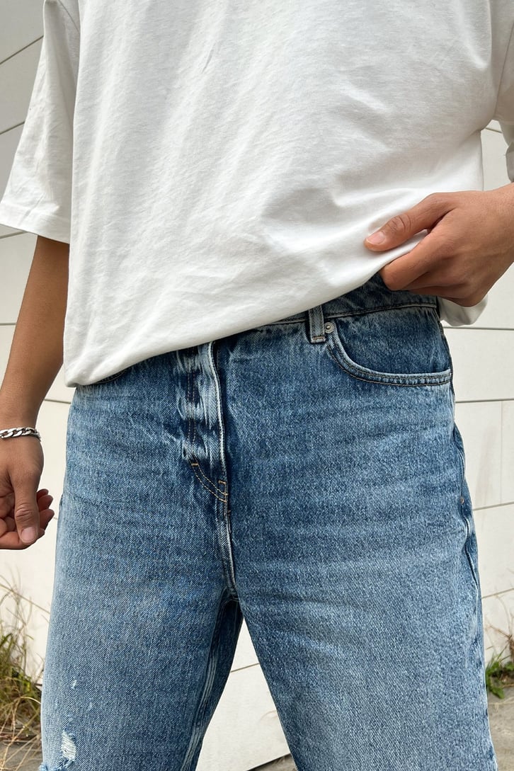 Ripped Detail Mavi Mom Jean