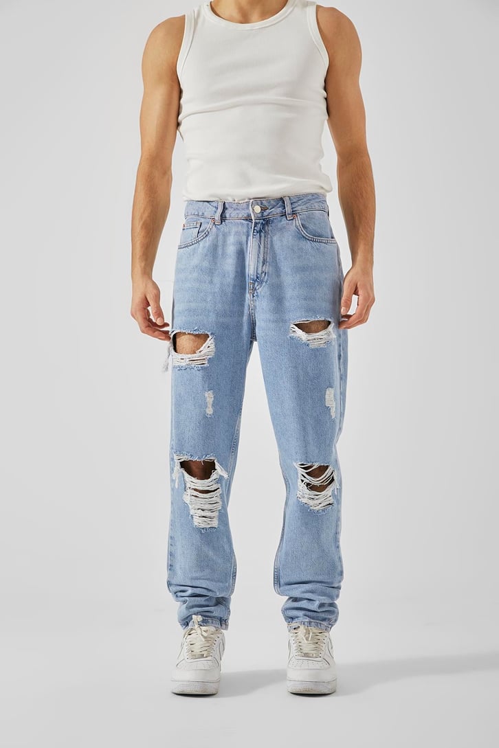 Ripped Detay Buz Mavi Regular Jean