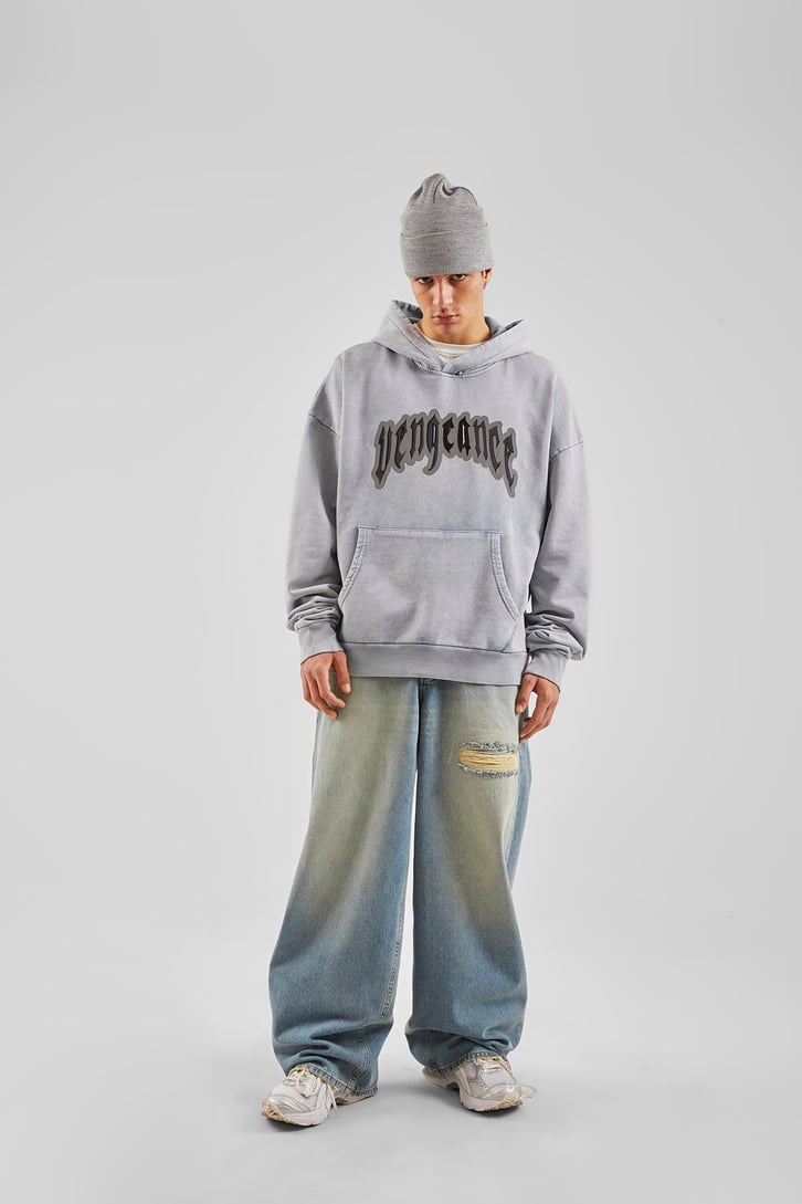 Ripped Detay Mavi Baggy Jean