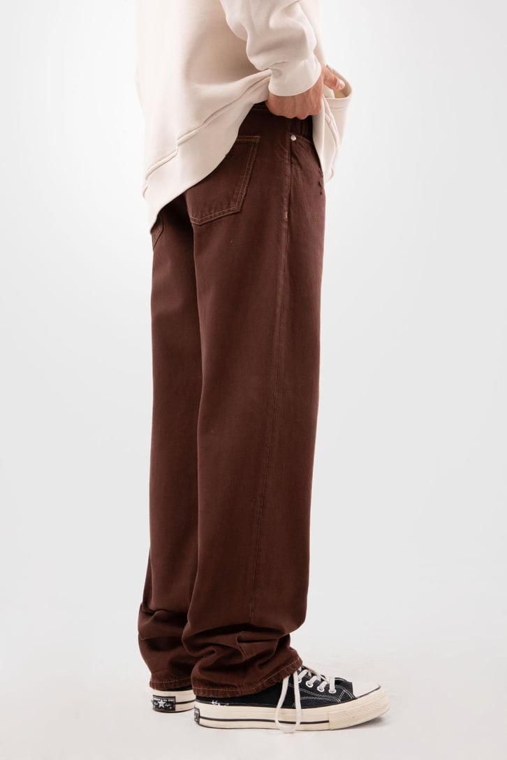 Ripped Kahverengi Baggy Pantolon