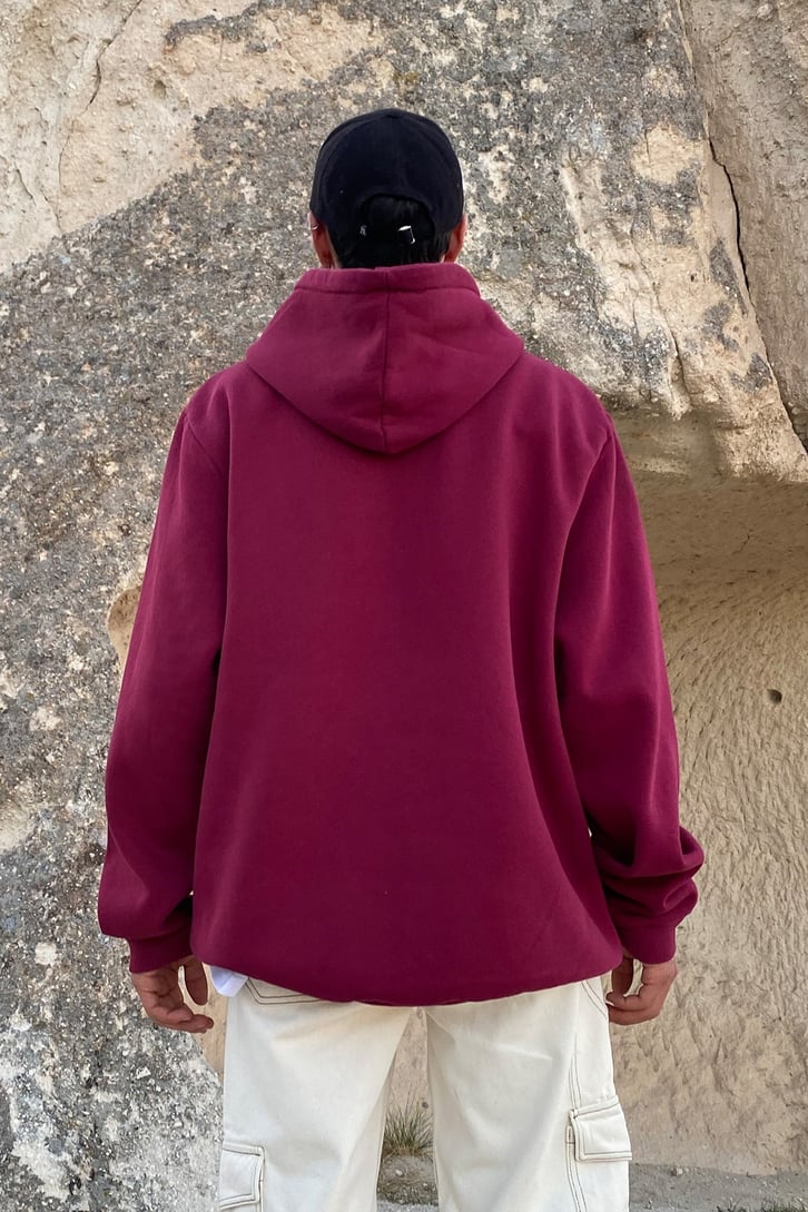 ROKET BASKILI OVERSIZE HOODIE