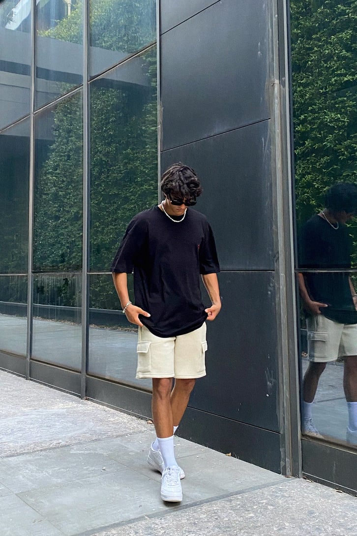 Rose Nakışlı Oversize Tshirt