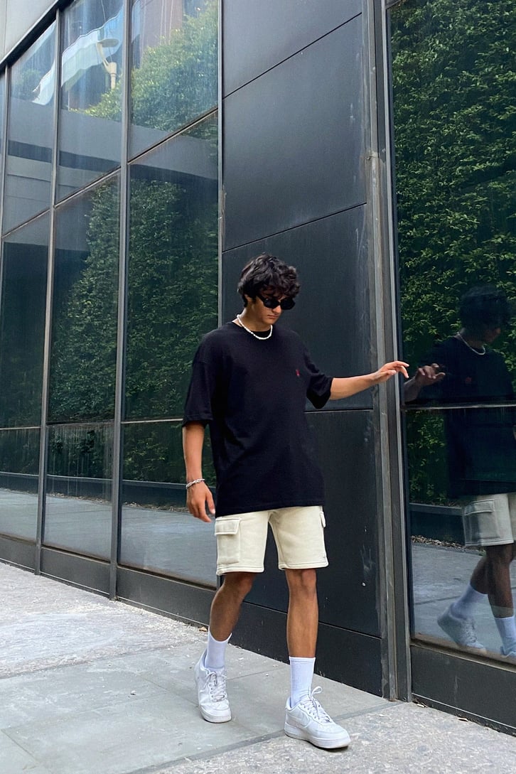 Rose Nakışlı Oversize Tshirt