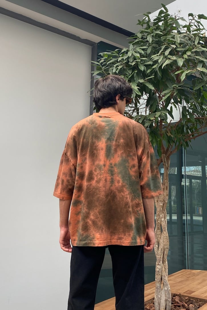 Royal Emblem Baskılı Batik Oversize Tshirt