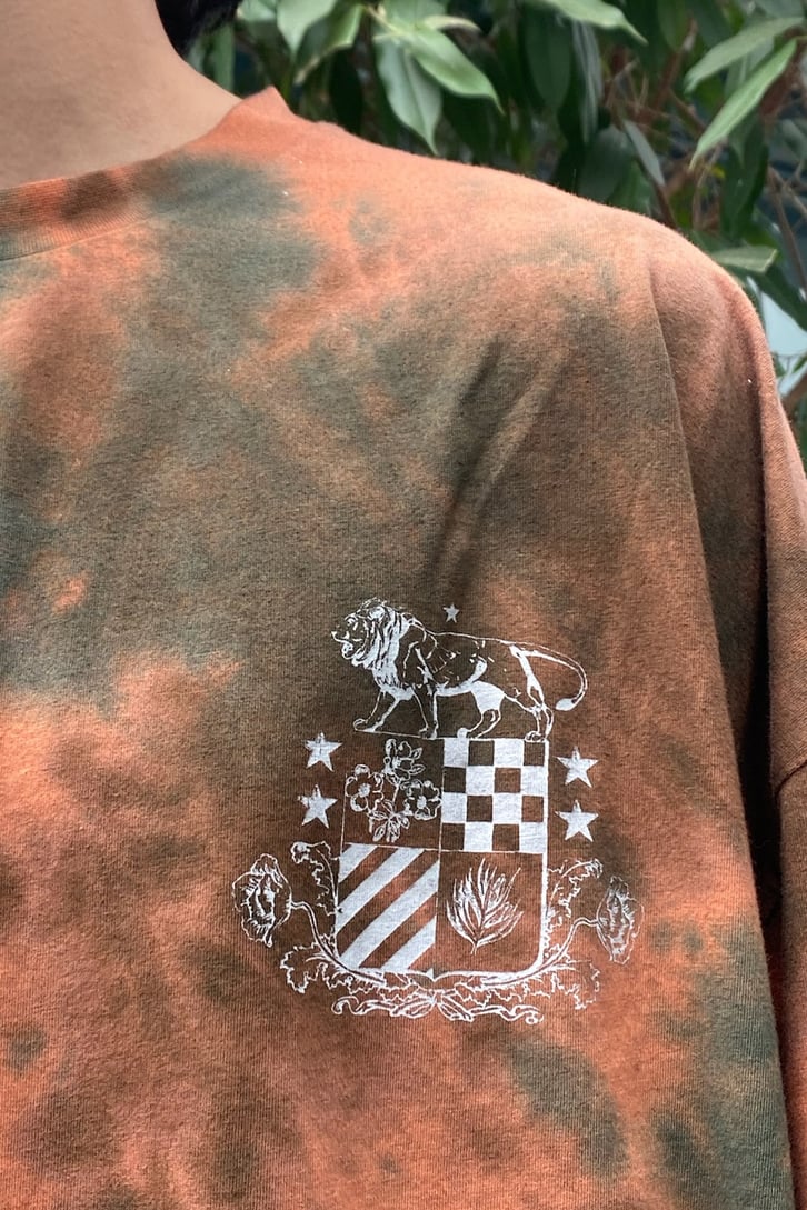 Royal Emblem Baskılı Batik Oversize Tshirt
