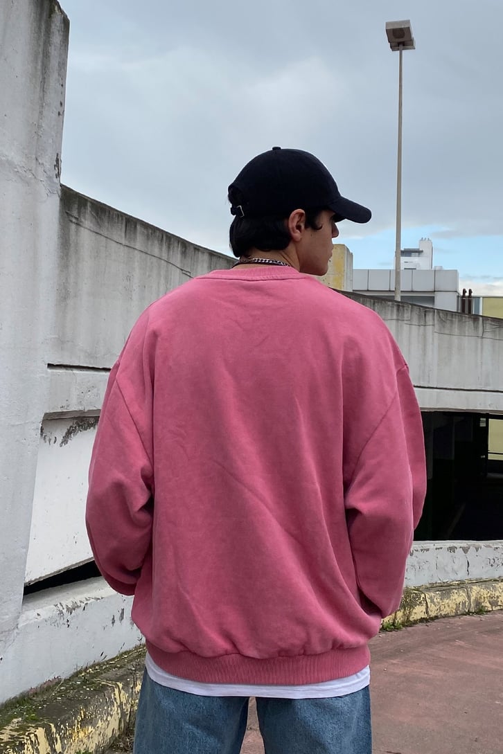 Running Club Oversize Printed Premium Sweatshirt