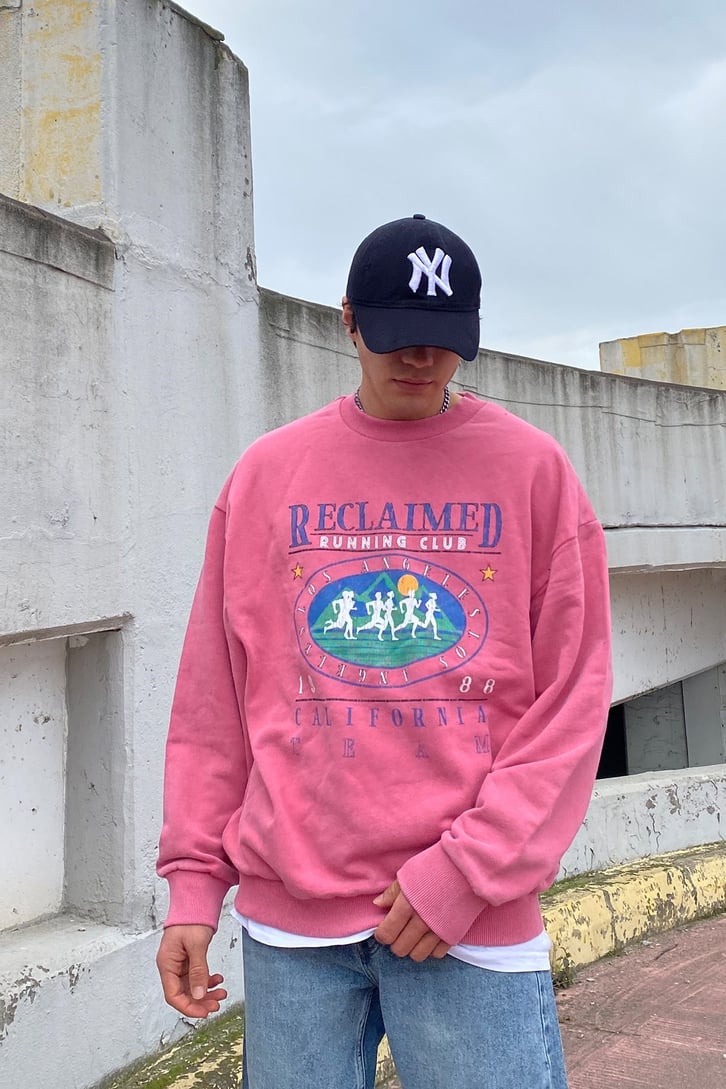 Running Club Oversize Printed Premium Sweatshirt