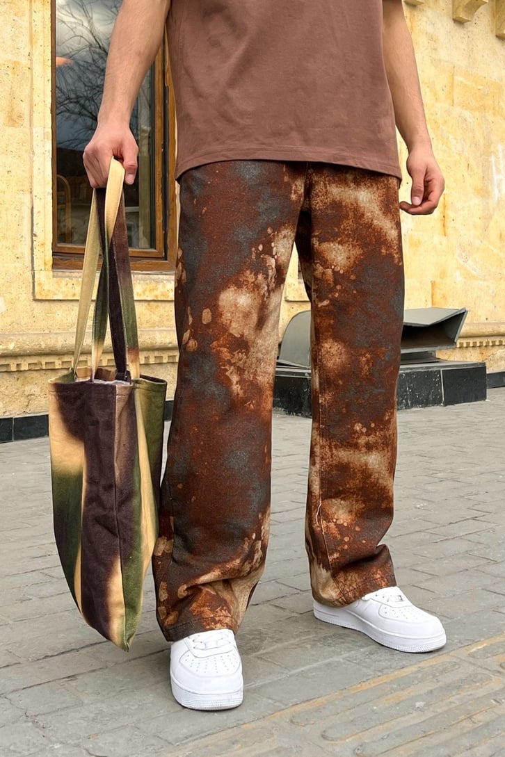 Rusty Pattern Baggy Jean