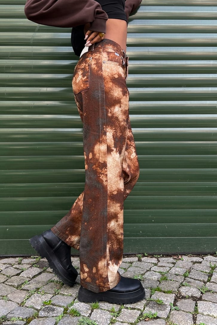 Rusty Pattern Baggy Jean