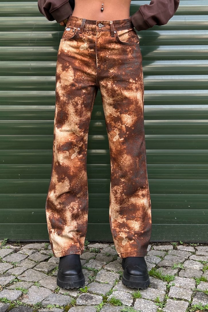 Rusty Pattern Baggy Jean