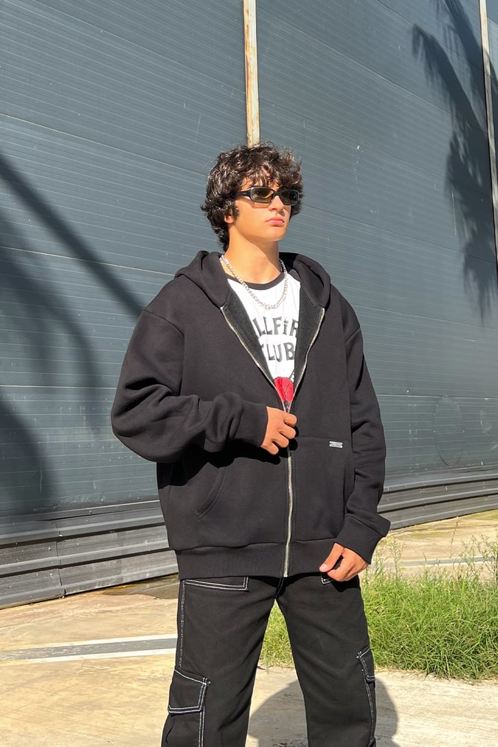 Rv Basic Zip Oversize Sweatshirt