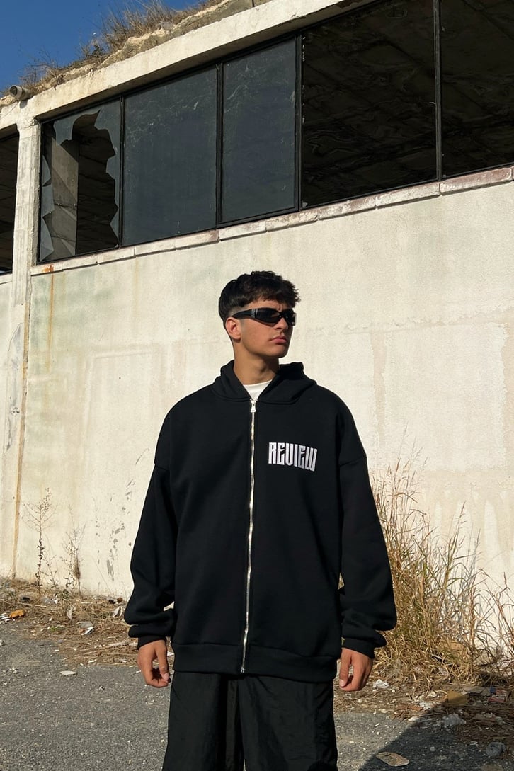 Rv Nakışlı  Zipper Sweatshirt