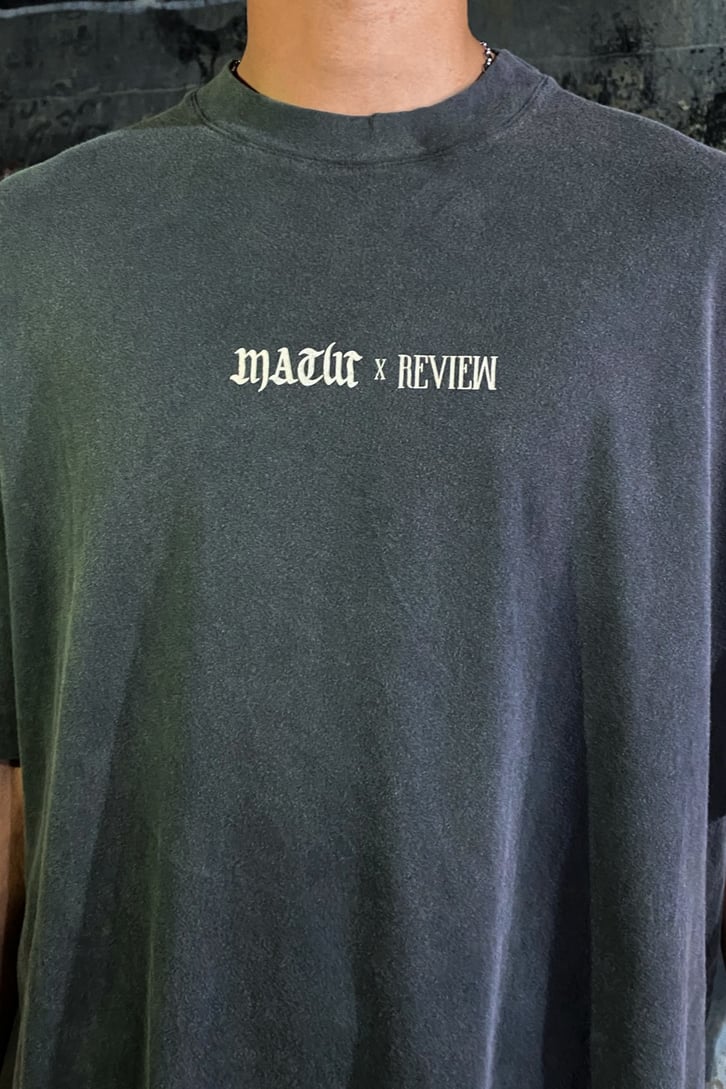 RV Nothing to Regret Baskılı Antrasit Oversize Tshirt