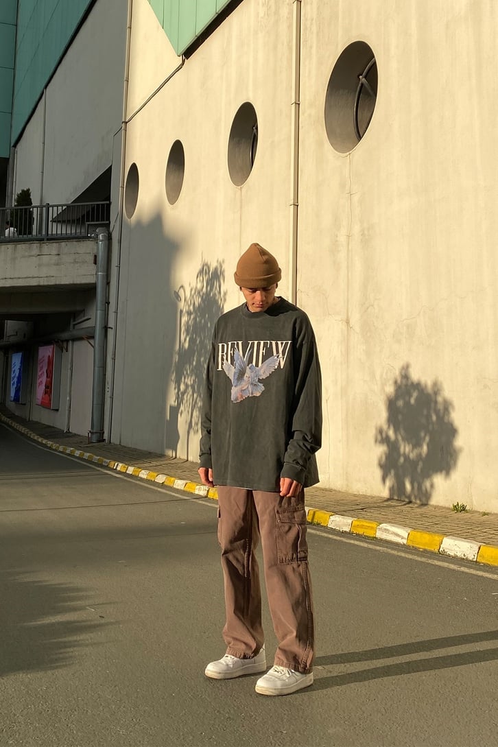 RV Twins Bird Oversize Printed Sweatshirt