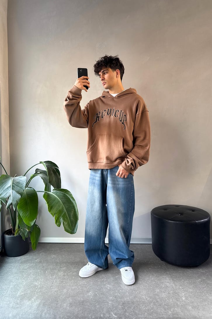 Rw Nakışlı Oversize Hoodie