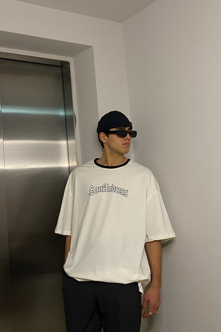 S.A City Krem Oversize Premium Tshirt