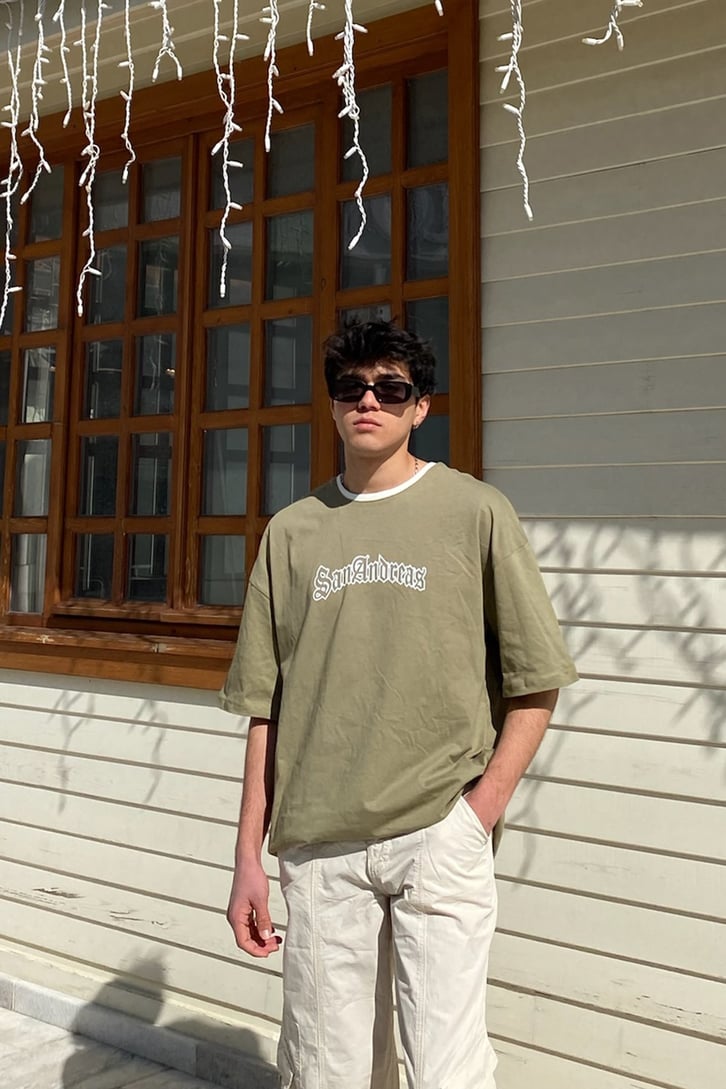 S.A City Oversize Khaki Tshirt