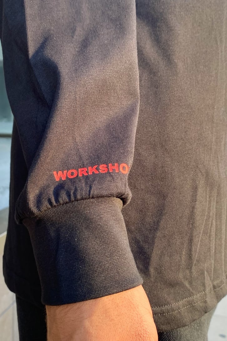 Sabotage Sırt Baskılı Koyu Gri Oversize Sweatshirt