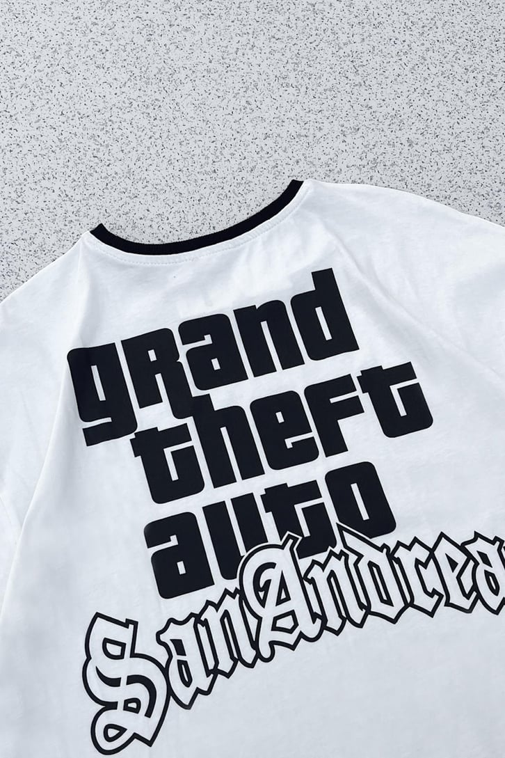 San Andreas Printed Oversize Tişört