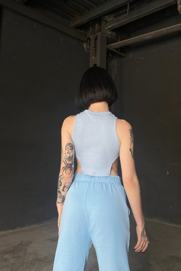 Sassy Angel Nakışlı Siyah Crop