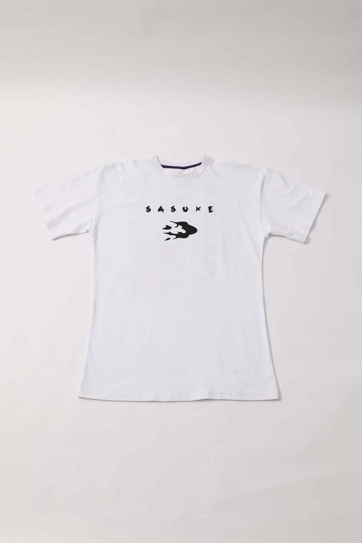 Sasuke Sırt Baskılı Beyaz Oversize Tshirt