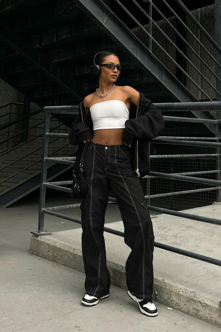 Saten Bej Büstiyer Crop