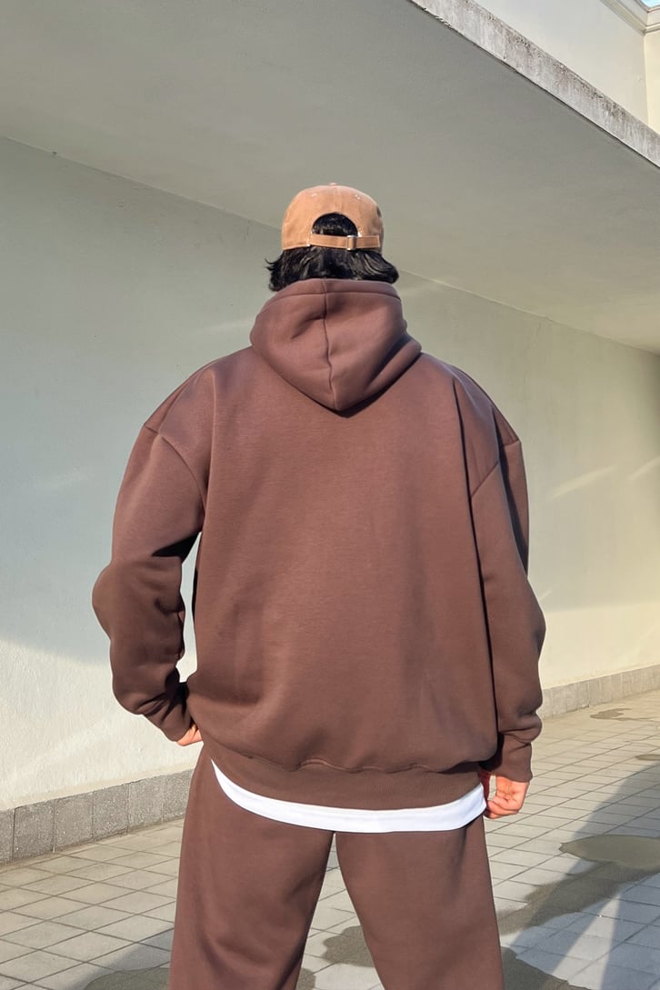 Satoshi Nakaşlı Kahverengi Eşofman Takımı