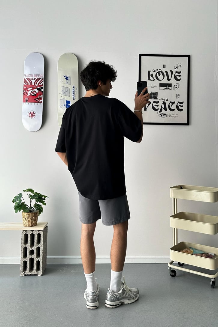 Savage Puff Baskılı Oversize Tişört
