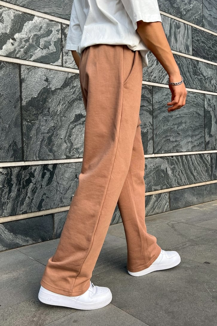 Sc Baskılı Basic Kahverengi Eşofman Altı