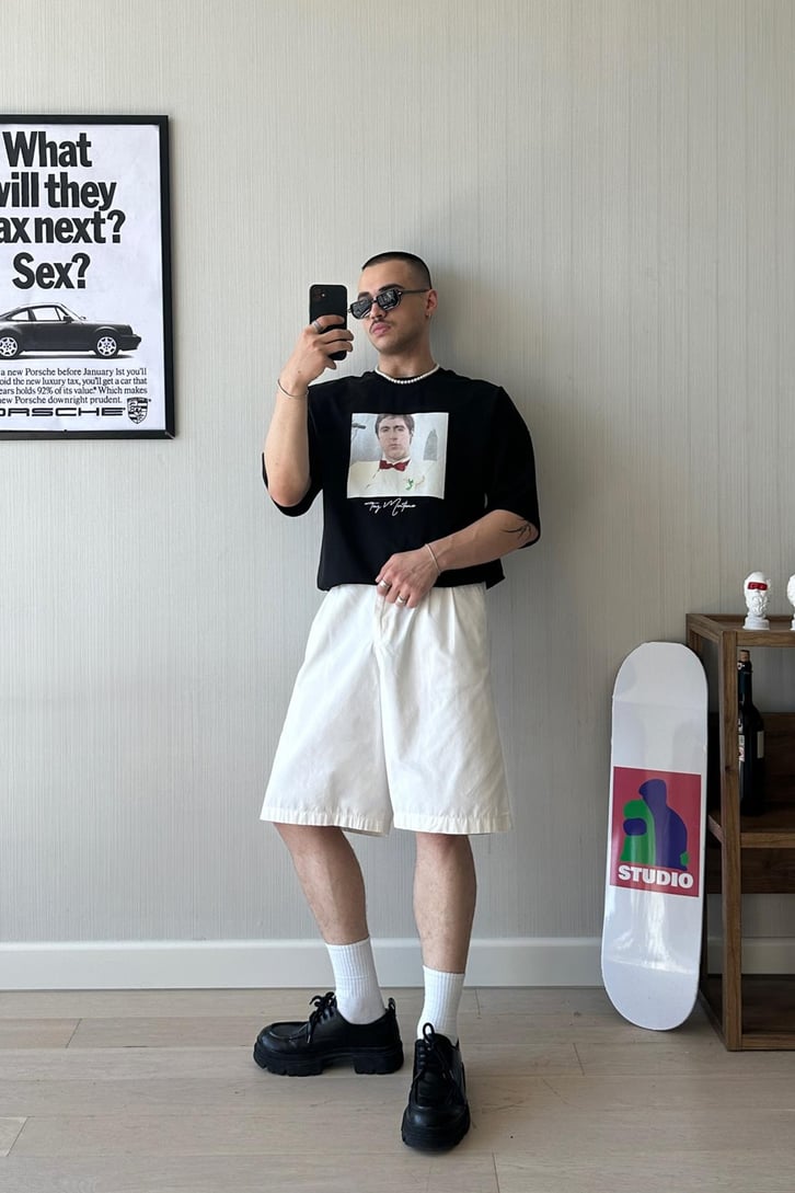 Scarface Baksılı Oversize Tişört