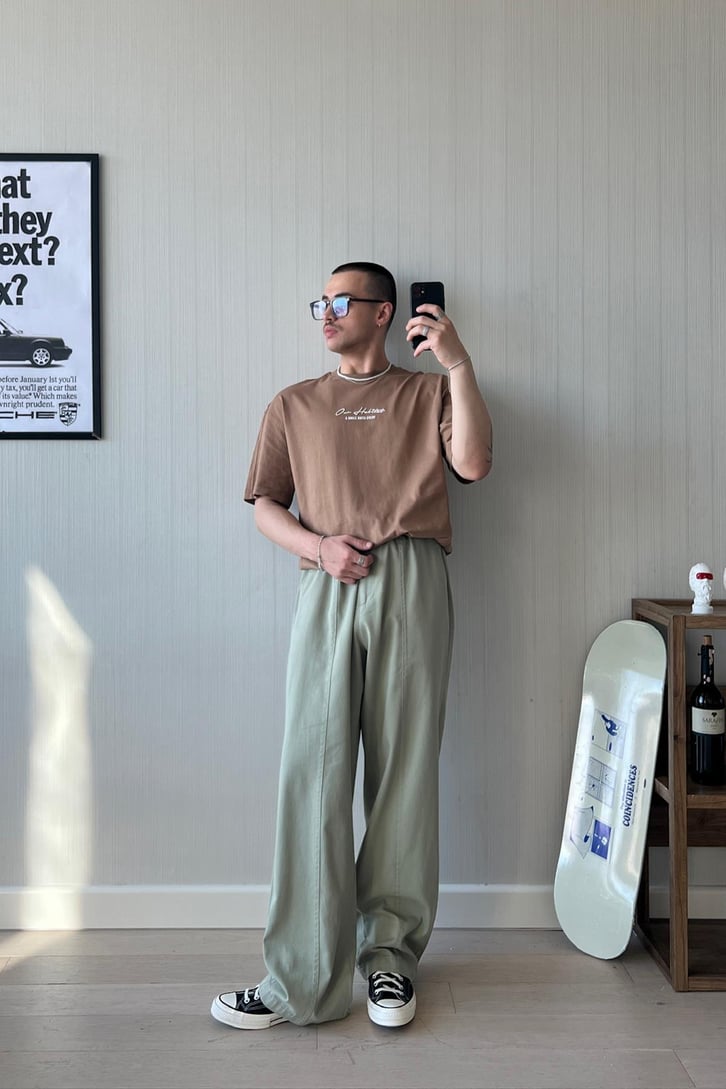 Seam Line Gabardin Pantolon
