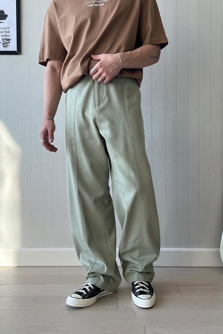 Seam Line Gabardin Pantolon