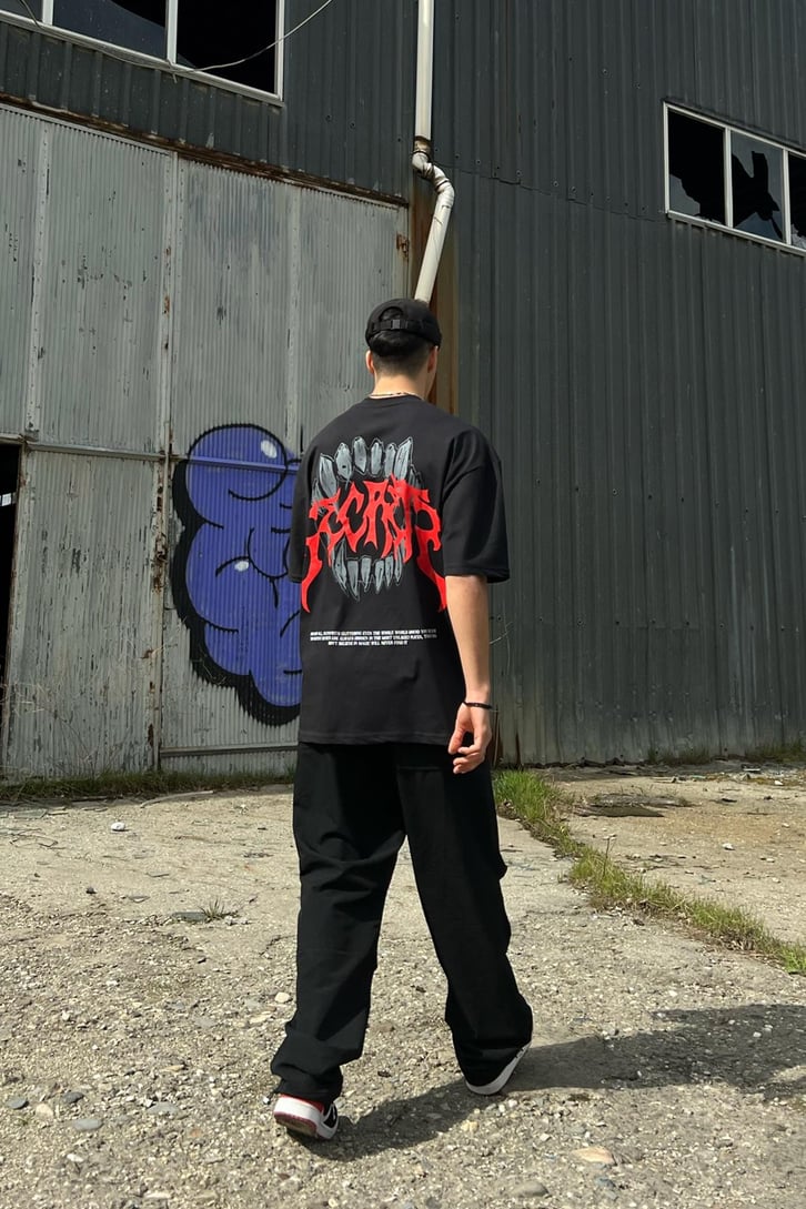 Secret Baskılı Oversize Tshirt