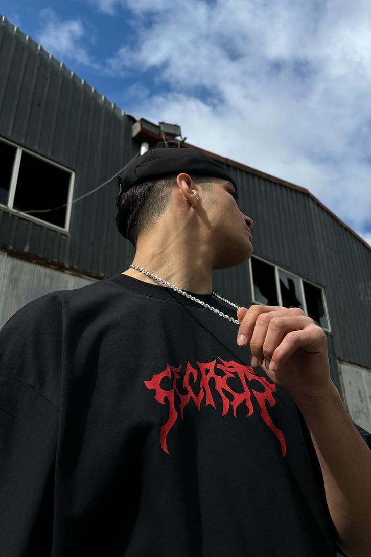 Secret Baskılı Oversize Tshirt