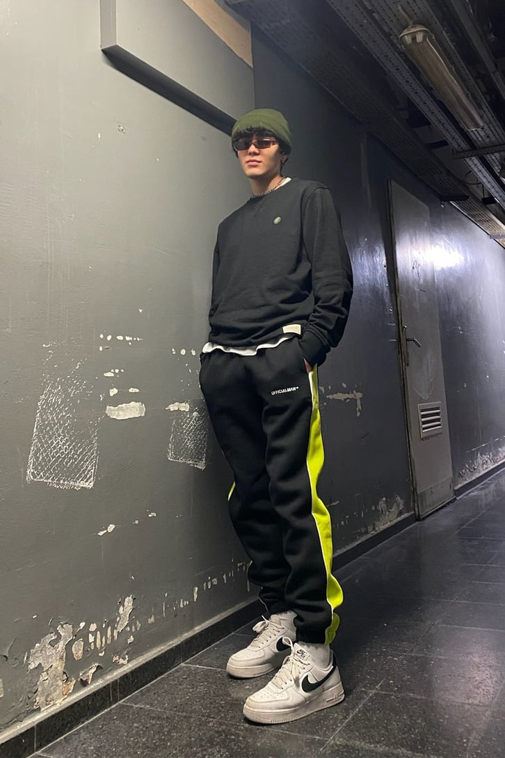 Şerit Detay Oversize Sweatpant