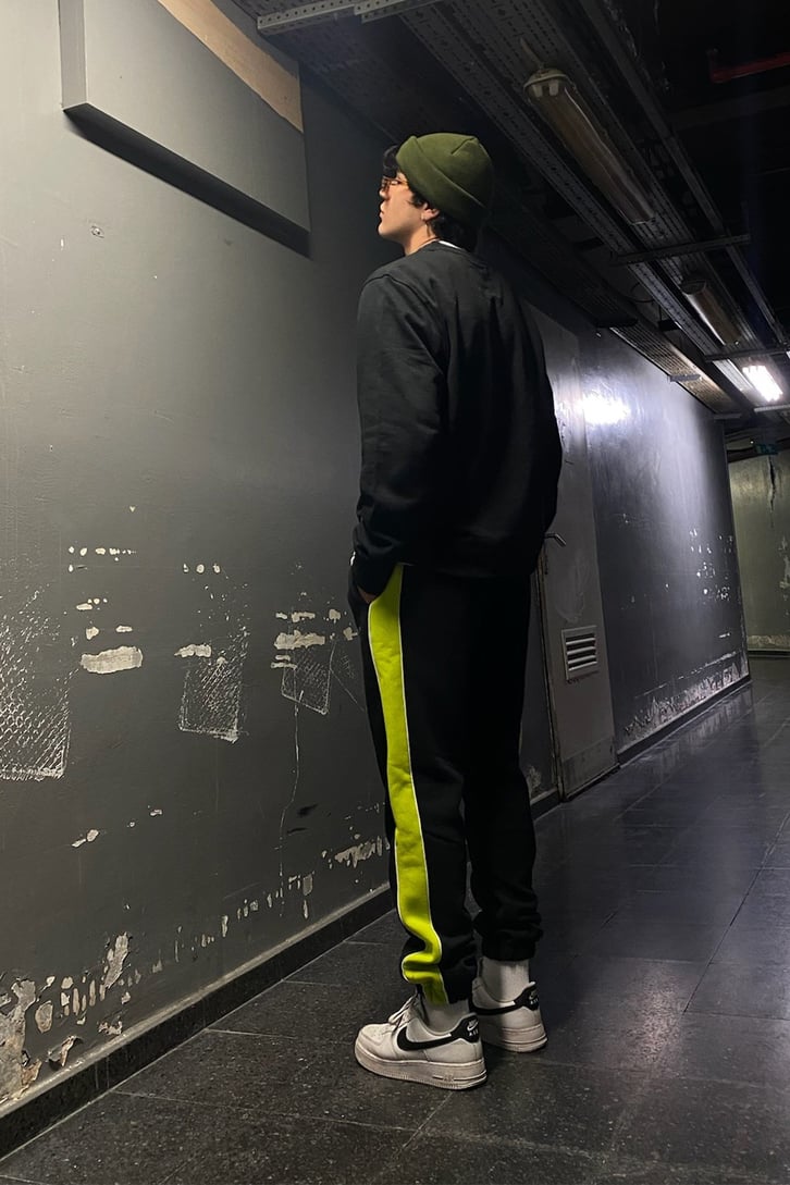 Şerit Detay Oversize Sweatpant