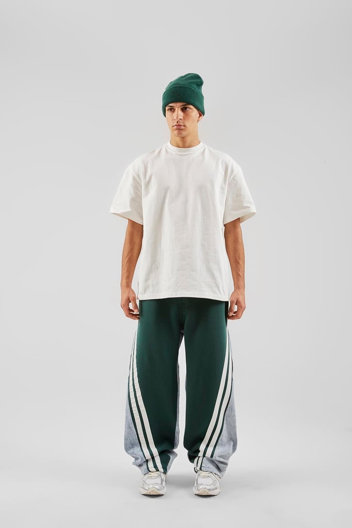 Şeritli Double Color Baggy Eşofman Altı