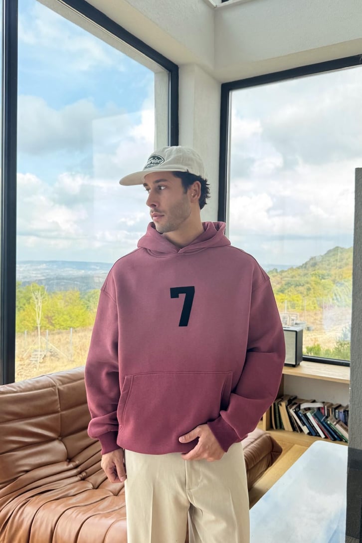 Seven Baskılı Hoodie