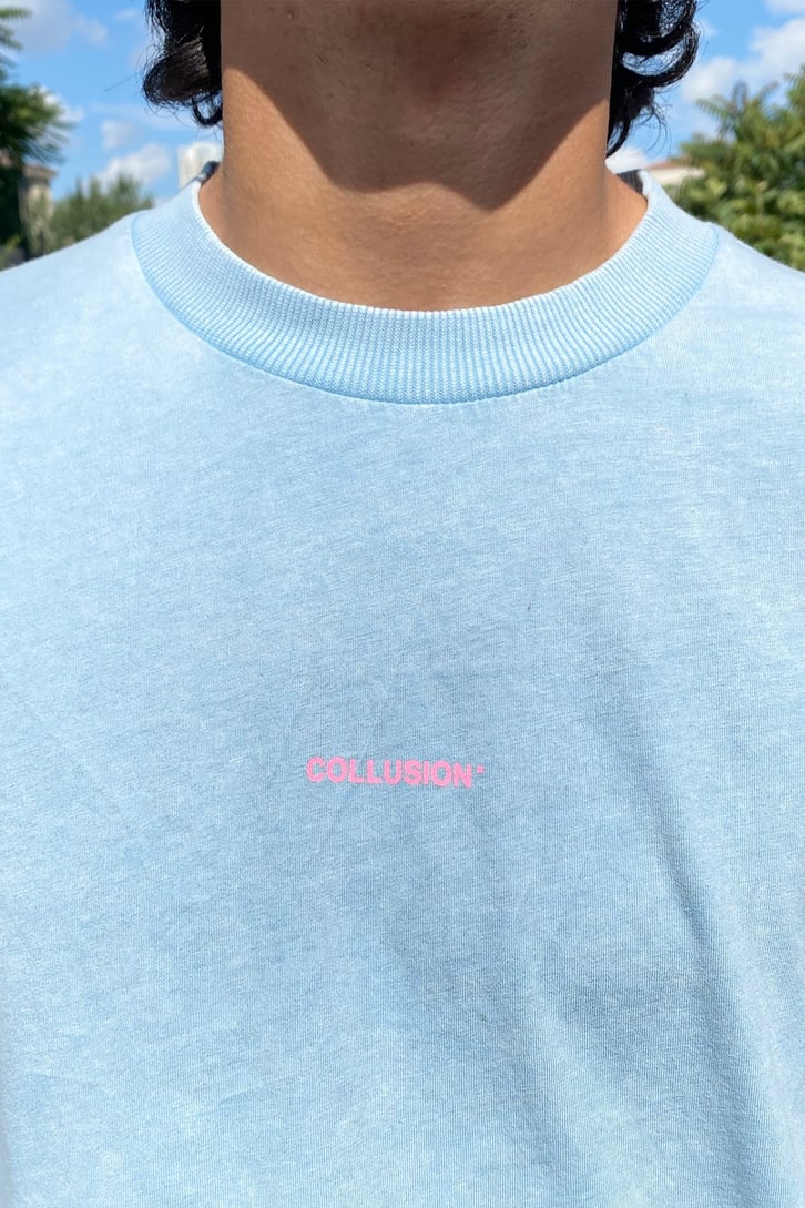 Shapes Sırt Baskılı Buz Mavisi Oversize Tshirt