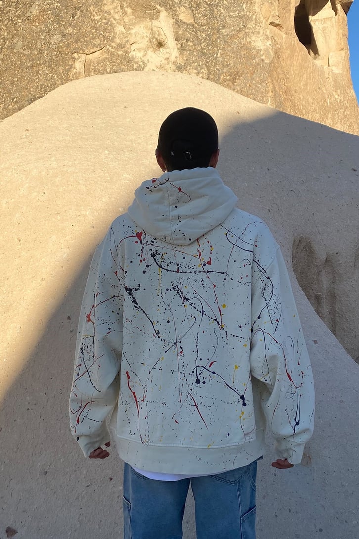 SIÇRAMIŞ BOYA OVERSIZE HOODIE