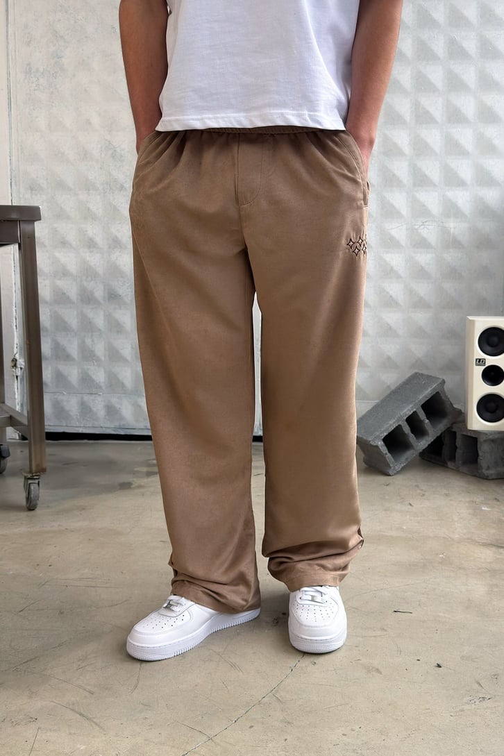 Side Stripe Velour Track Pants