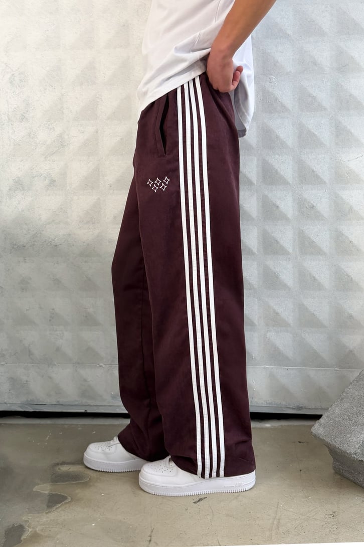 Side Stripe Velour Track Pants