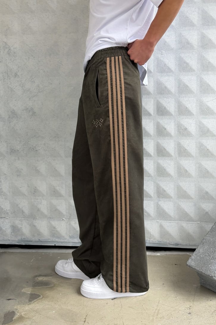 Side Stripe Velour Track Pants