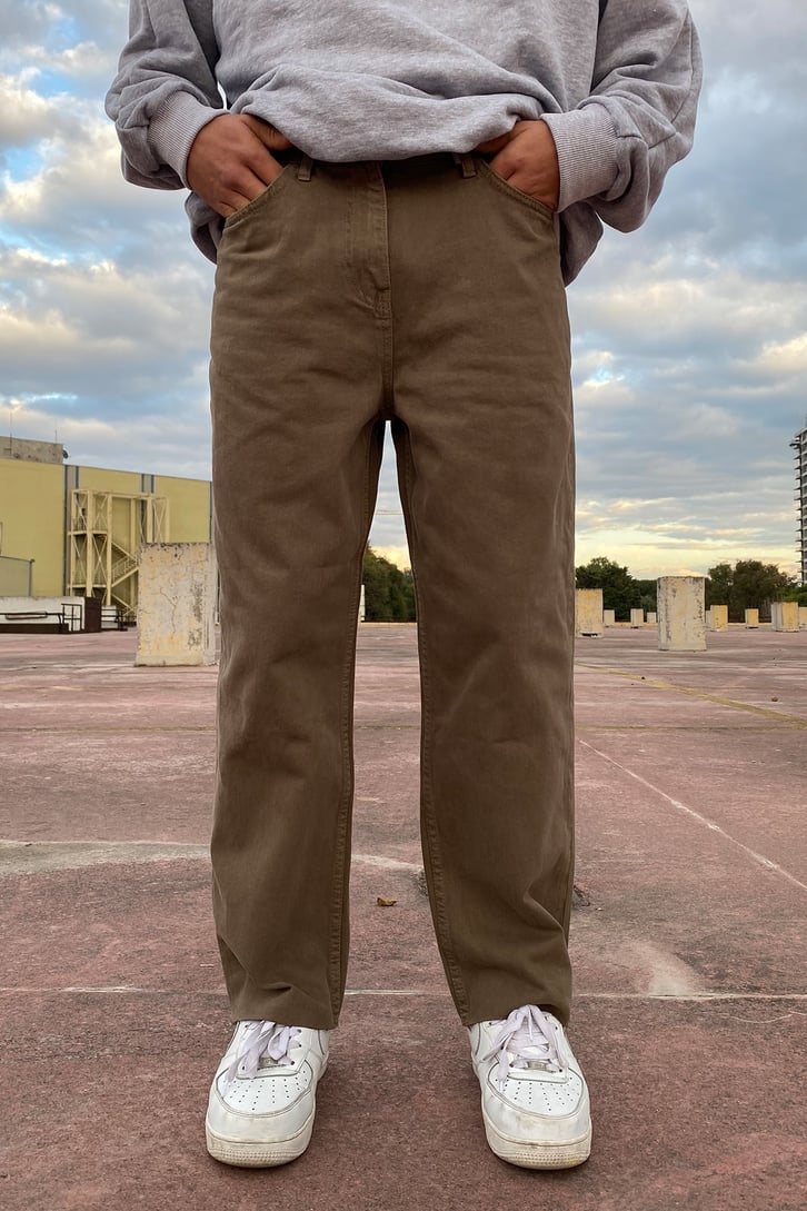 Sienna Color Loose Fıt Baggy Jean