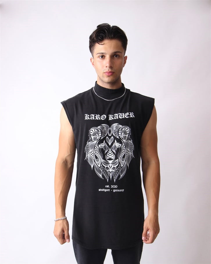 SIFIR KOL BASKILI TSHIRT