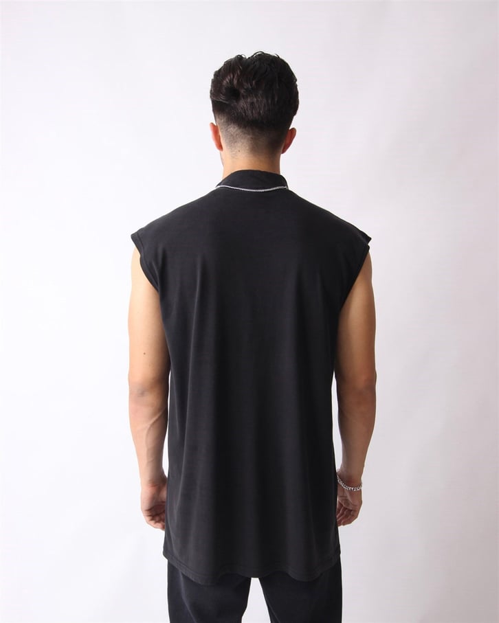SIFIR KOL BASKILI TSHIRT