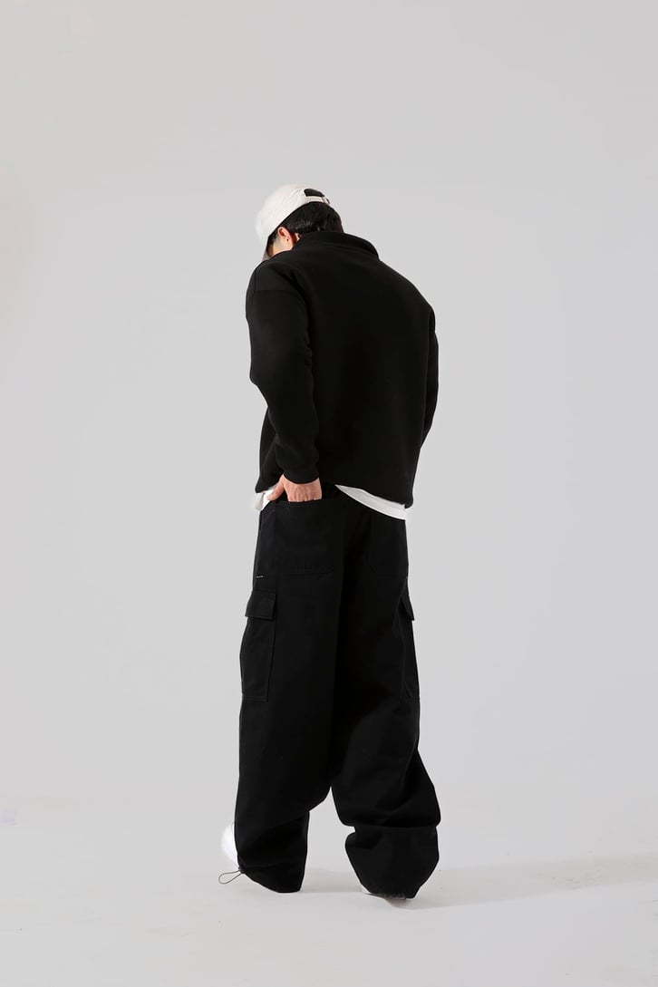 Silence Revolution Baskılı Koyu Yeşil Yarım Fermuarlı Sweatshirt