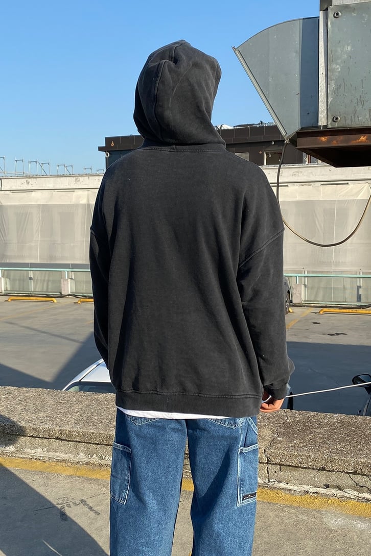 SİLUET BASKILI OVERSIZE HOODIE
