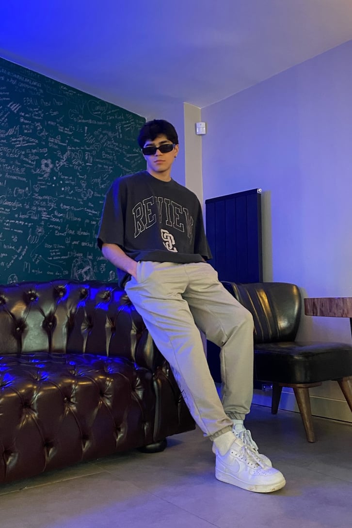Since 92 Oversize Antrasit Tshrt